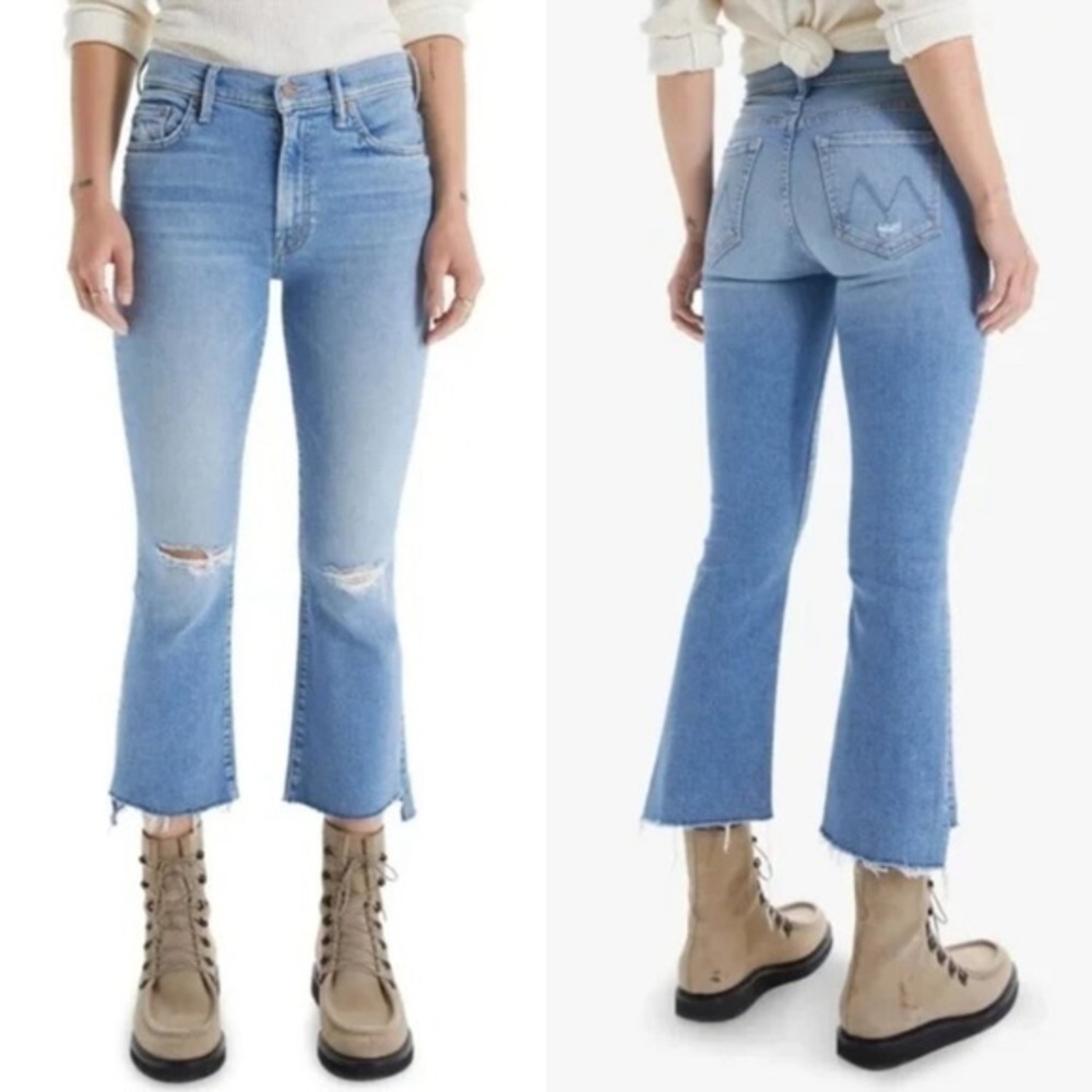 Mother Jeans The Insider Crop Step Fray in Thrilling Shots